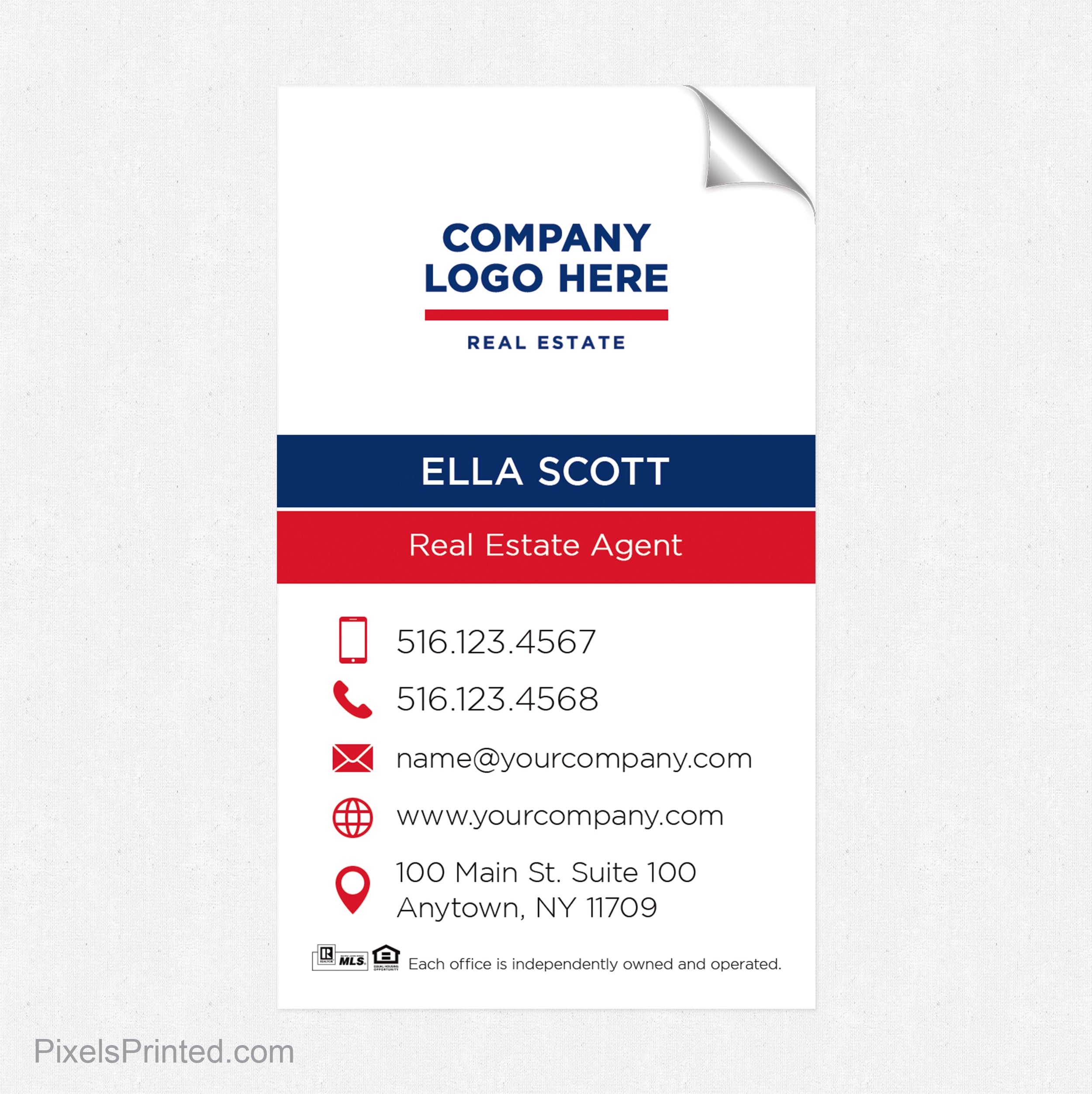 ERA real estate business card stickers PixelsPrinted