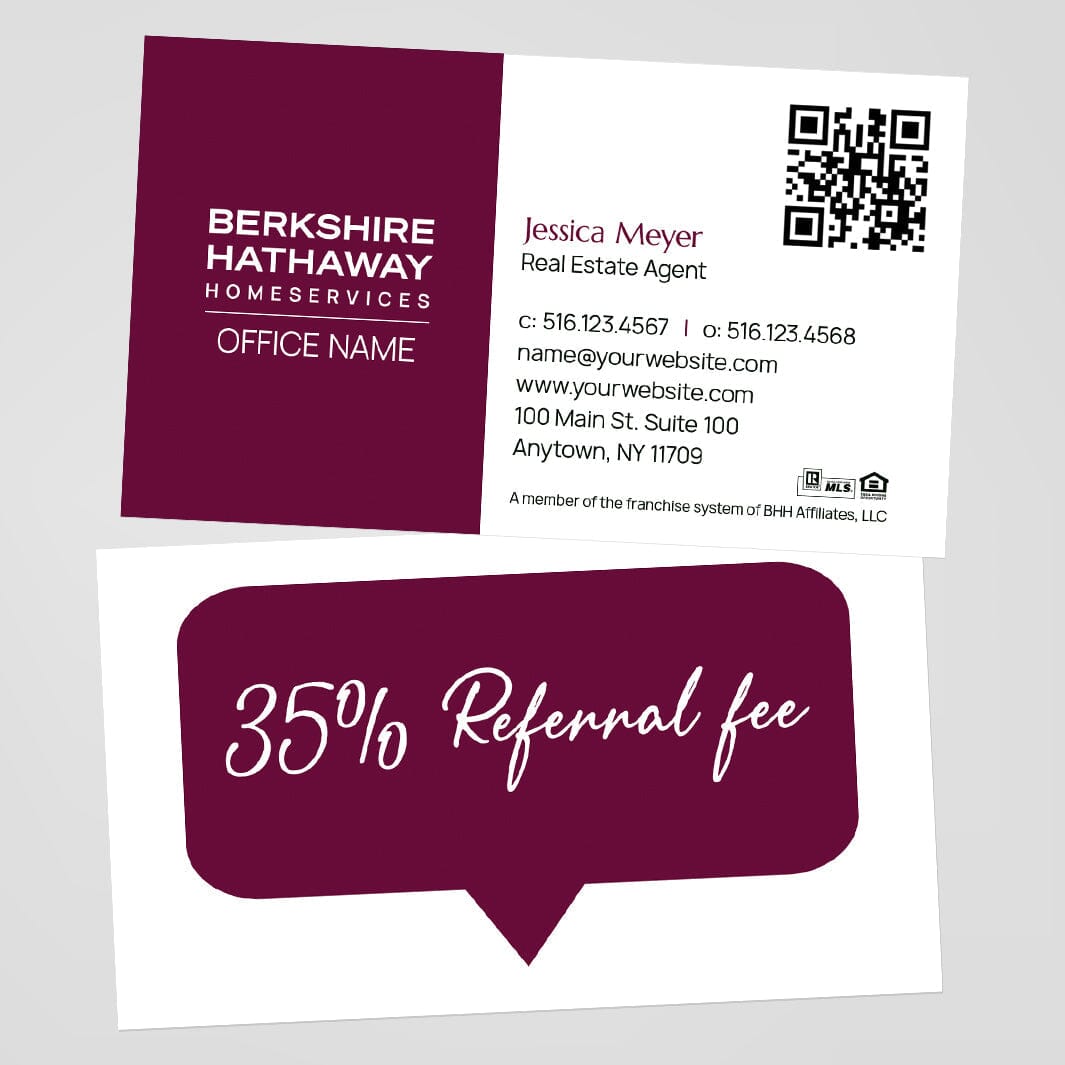 Berkshire Hathaway real estate referral cards