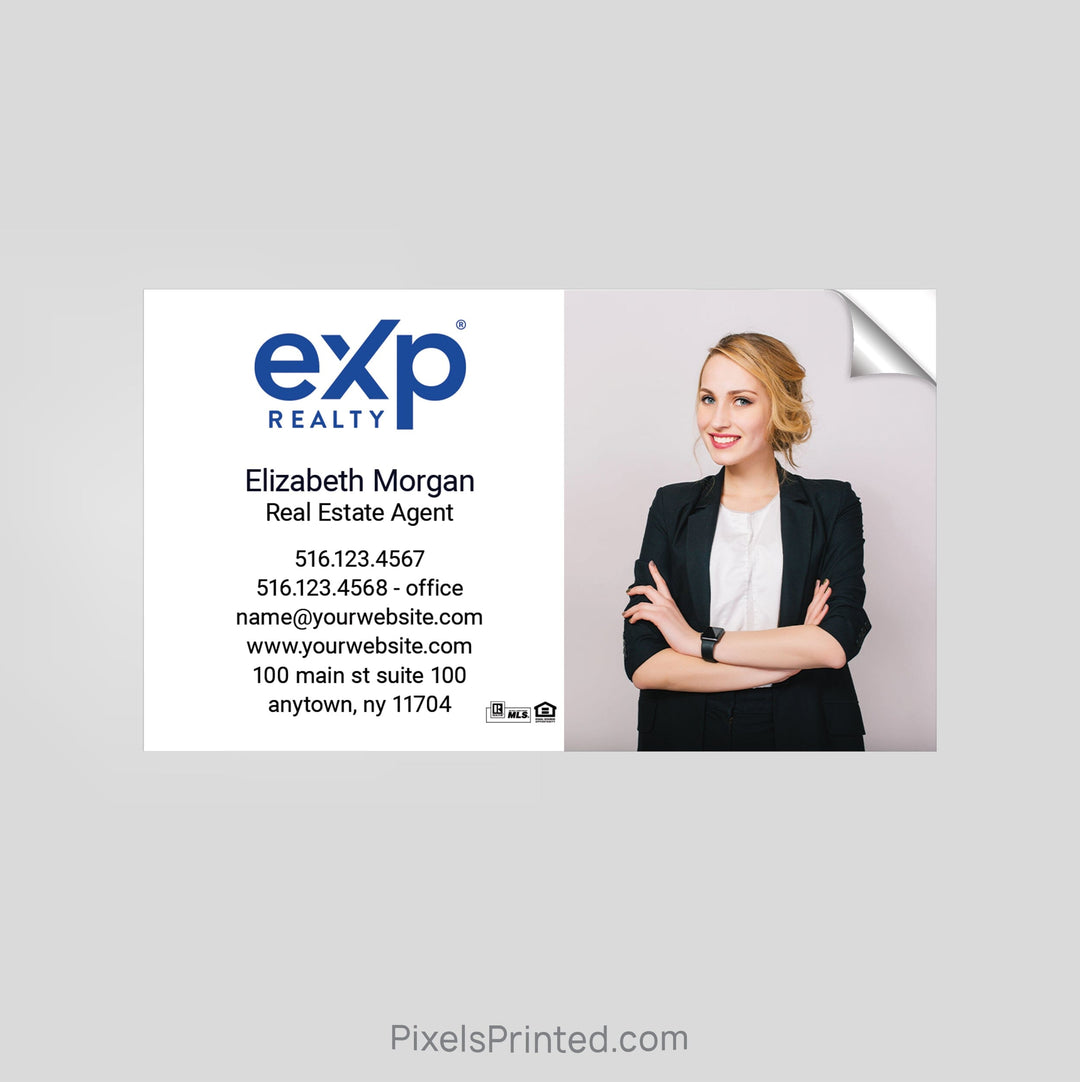 EXP realty business card stickers