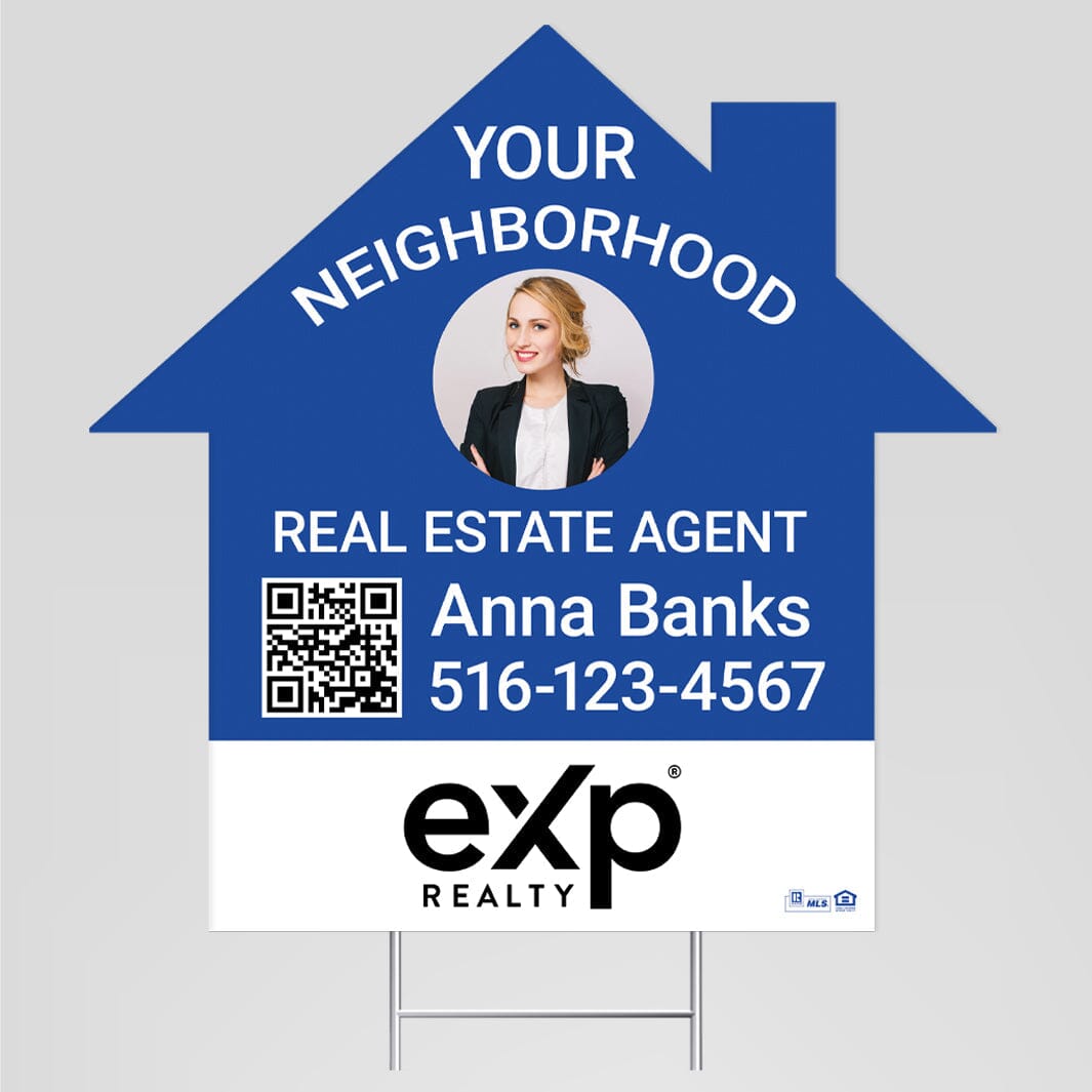 EXP realty your neighborhood agent yard sign