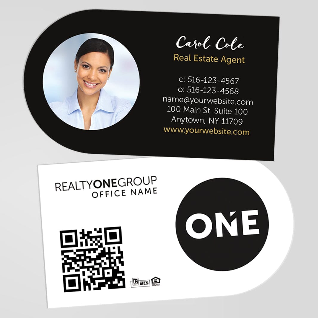 Realty ONE Group shape business cards