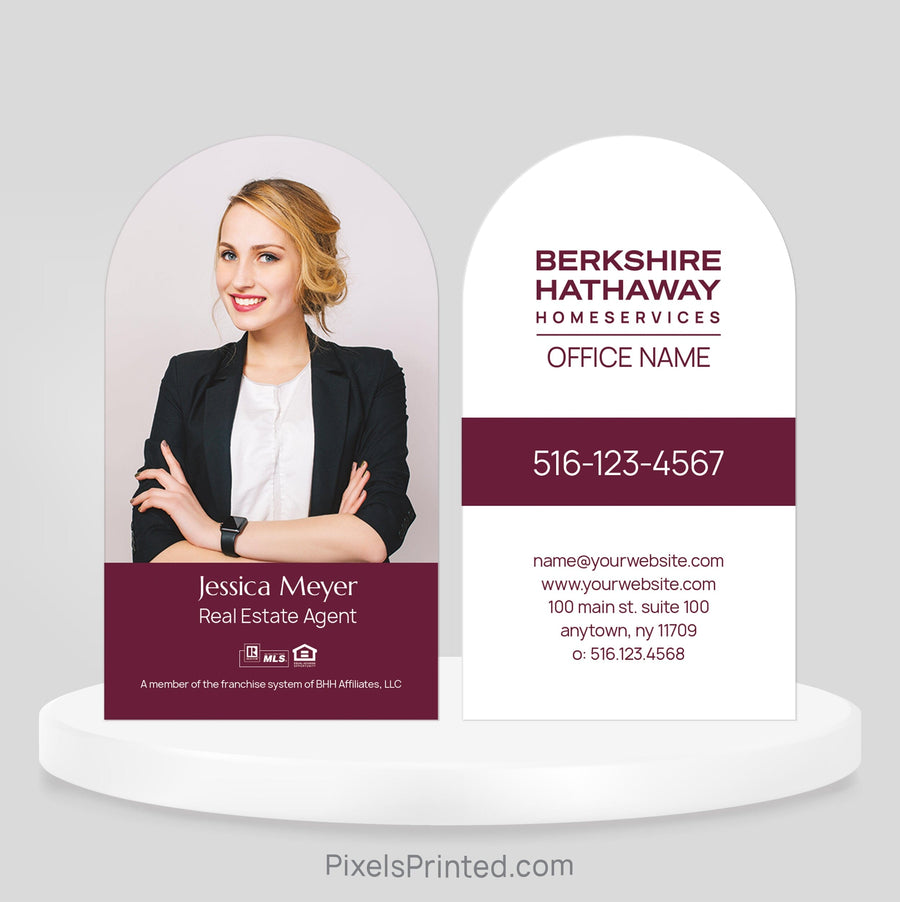 Berkshire Hathaway half circle shape business cards Business Cards PixelsPrinted 