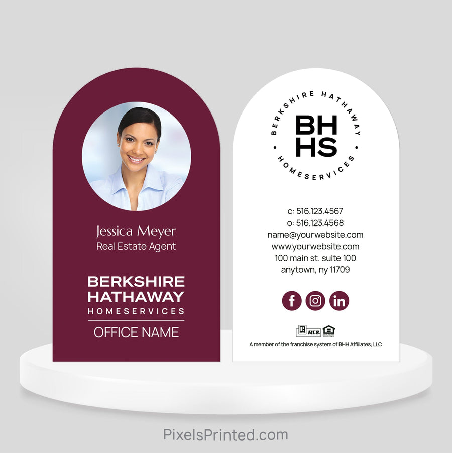 Berkshire Hathaway half circle shape business cards Business Cards PixelsPrinted 
