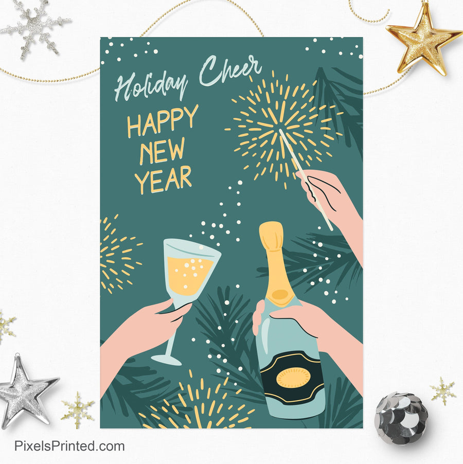 Berkshire Hathaway New Year postcards PixelsPrinted 