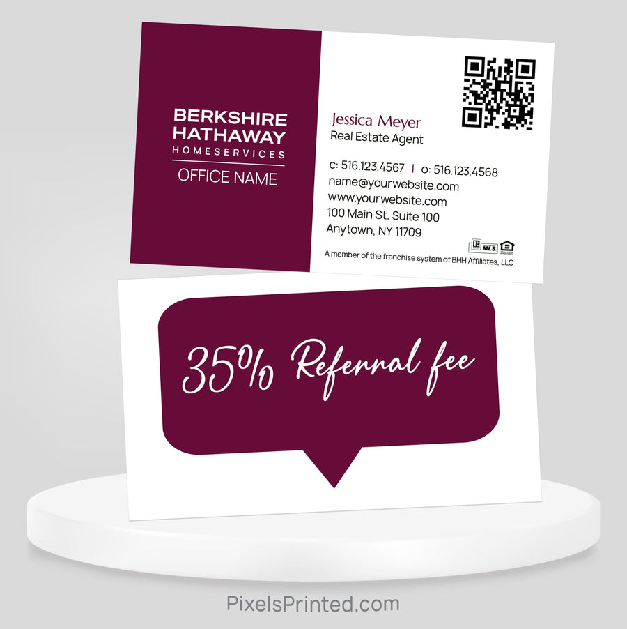 Berkshire Hathaway referral business cards Business Cards PixelsPrinted 
