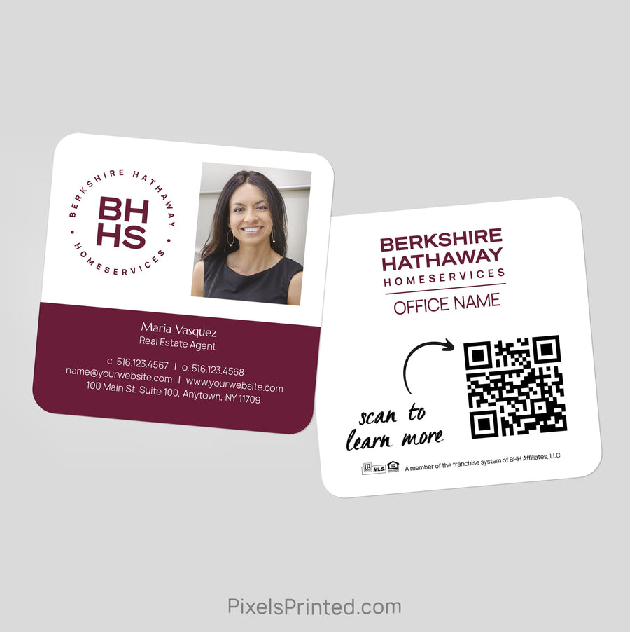 Berkshire Hathaway square shape business cards Business Cards PixelsPrinted 