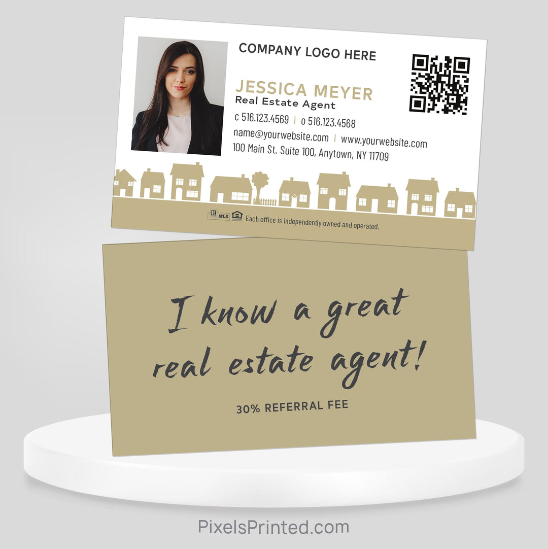 Century 21 real estate referral business cards Business Cards PixelsPrinted 