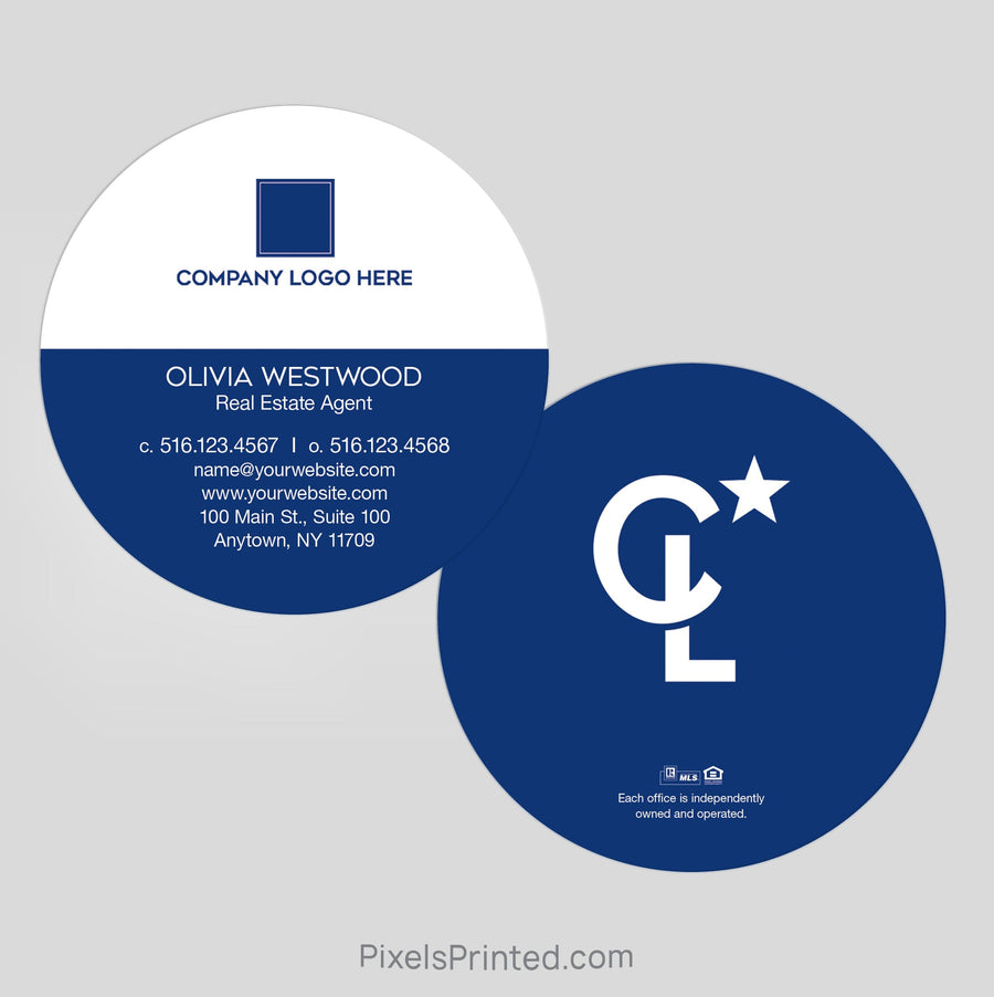 Coldwell Banker circle business cards Business Cards PixelsPrinted 