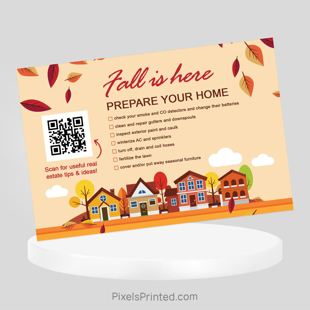 Coldwell Banker Fall maintenance postcards PixelsPrinted 