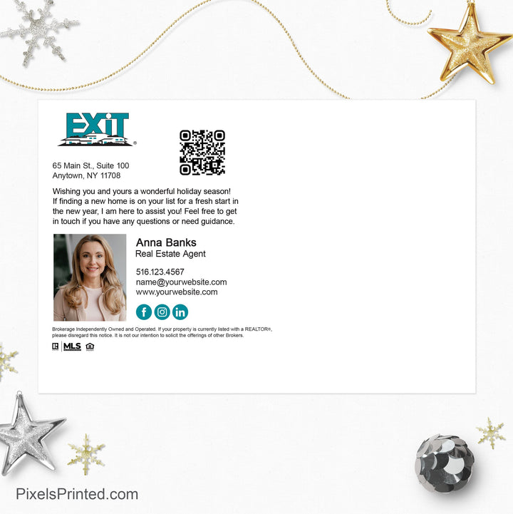 EXIT realty Christmas recipe postcards PixelsPrinted 