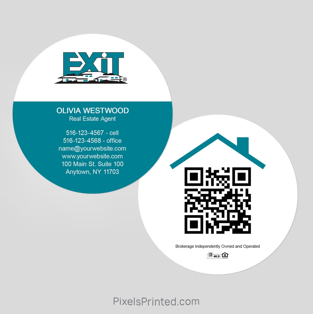 EXIT realty circle business cards Business Cards PixelsPrinted 