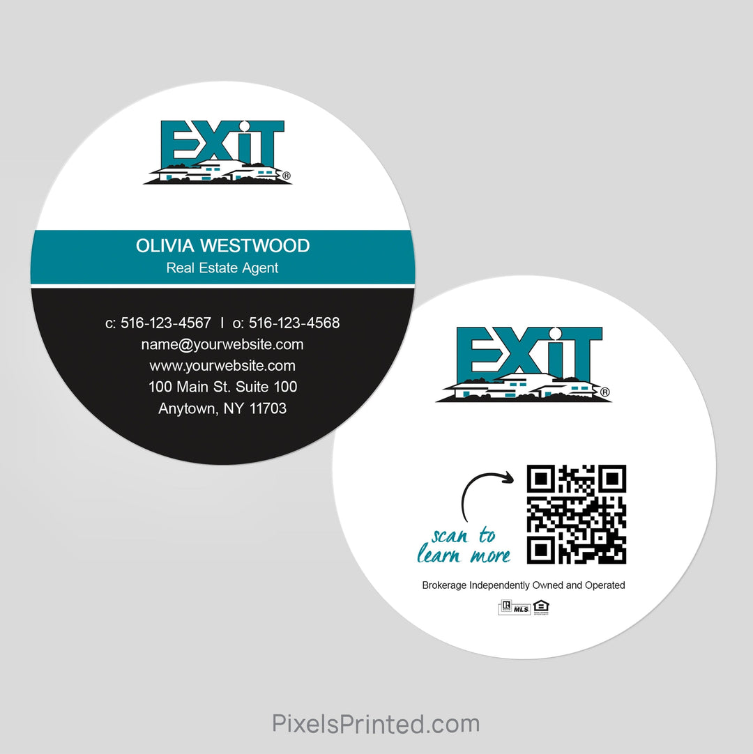 EXIT realty circle business cards Business Cards PixelsPrinted 