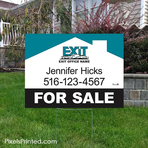 EXIT realty for sale yard sign PixelsPrinted 