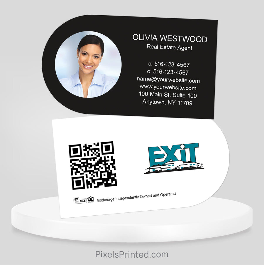 EXIT realty half circle business cards Business Cards PixelsPrinted 