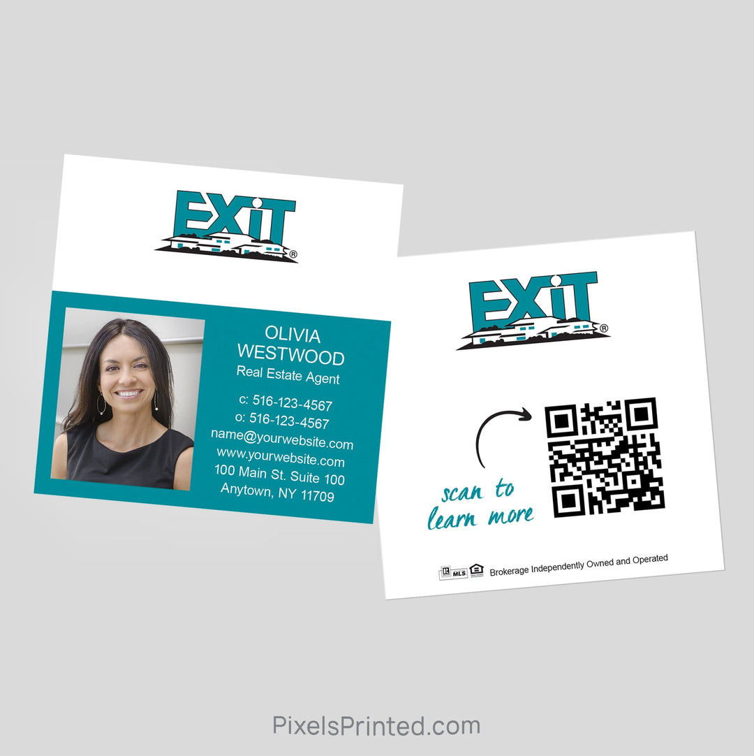 EXIT realty square business cards Business Cards PixelsPrinted 