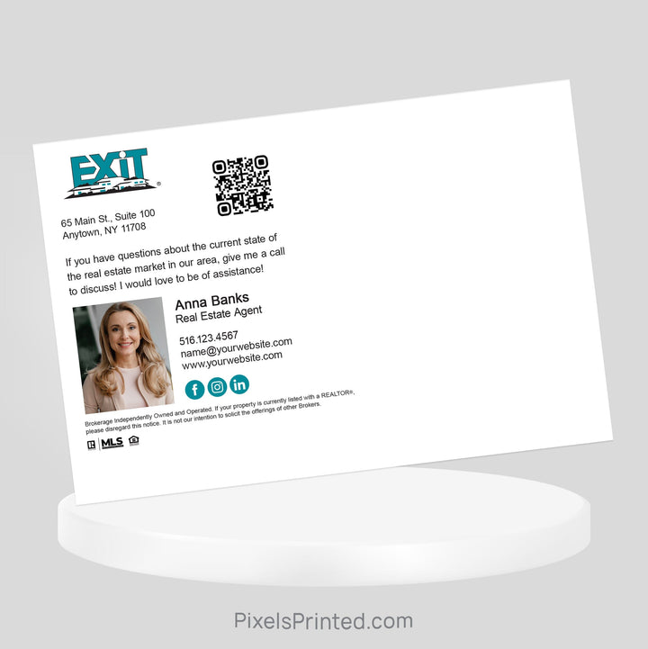 EXIT realty Thanksgiving cheat sheet postcards PixelsPrinted 