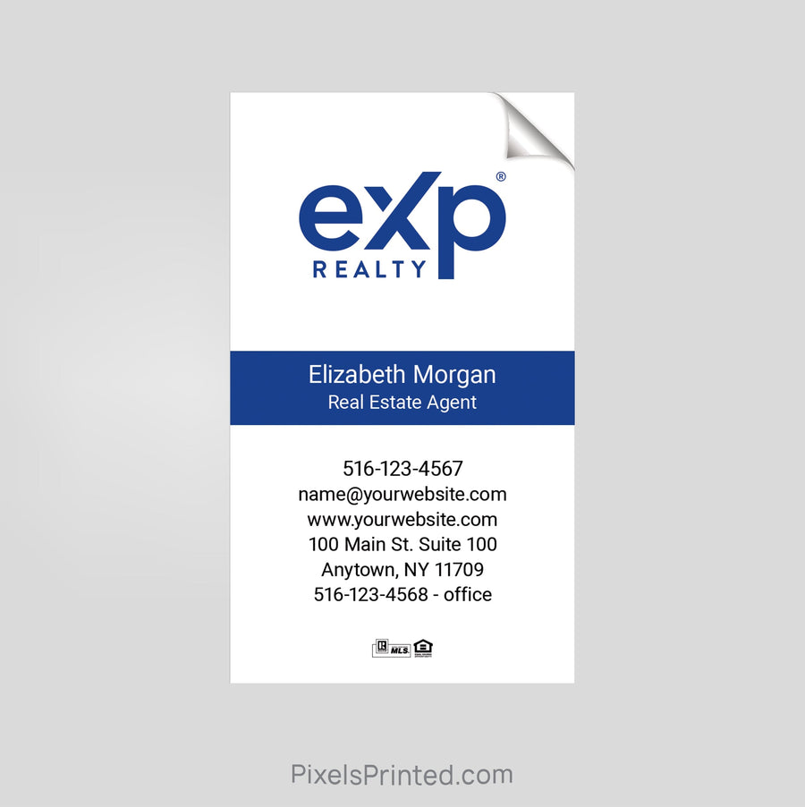 EXP realty business card stickers sticker PixelsPrinted 