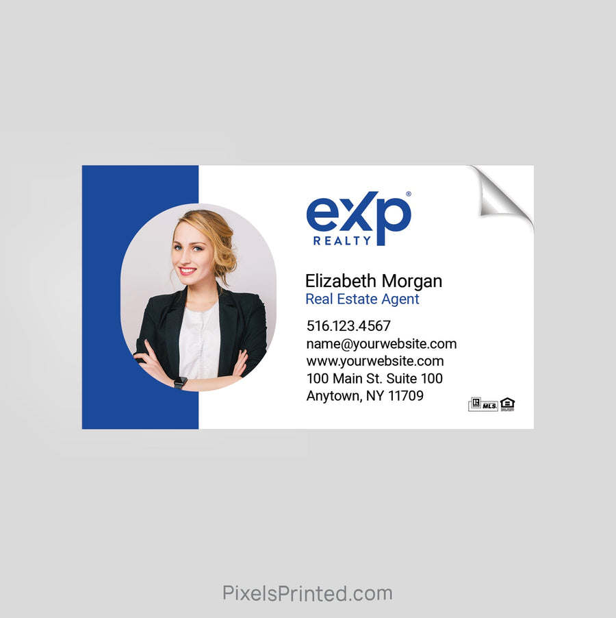 EXP realty business card stickers sticker PixelsPrinted 