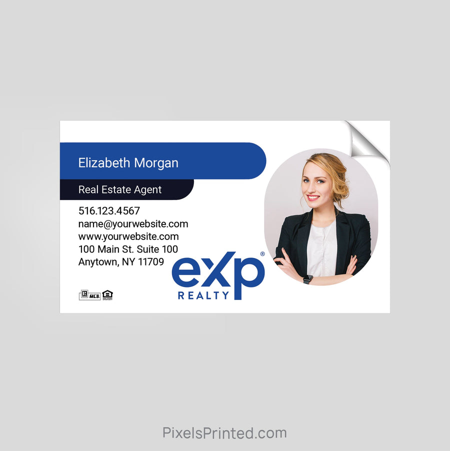 EXP realty business card stickers sticker PixelsPrinted 