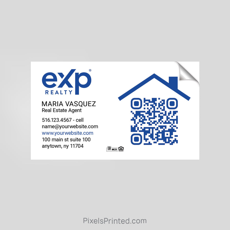 EXP realty business card stickers sticker PixelsPrinted 