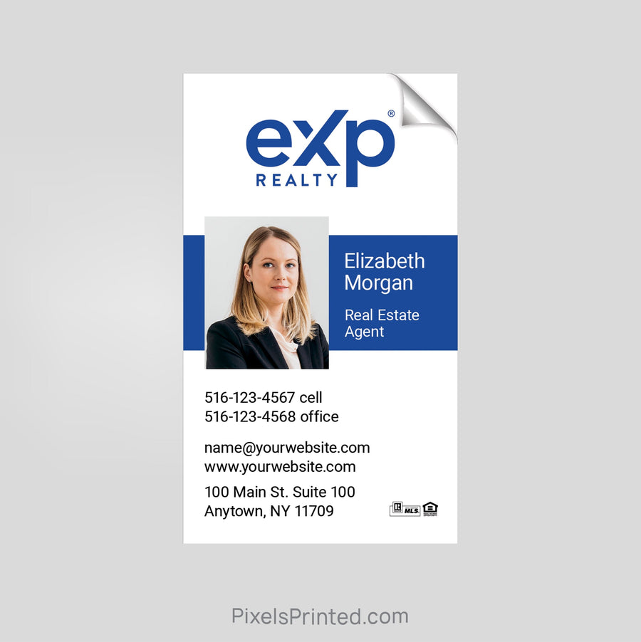 EXP realty business card stickers sticker PixelsPrinted 