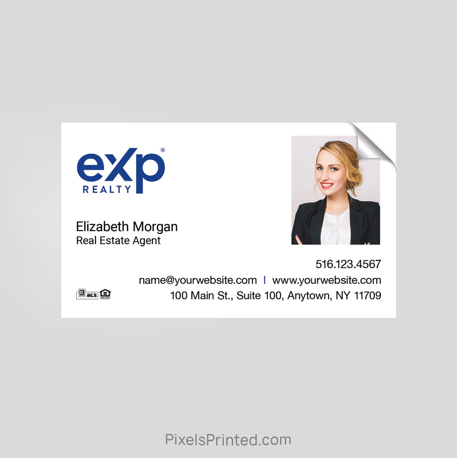 EXP realty business card stickers sticker PixelsPrinted 