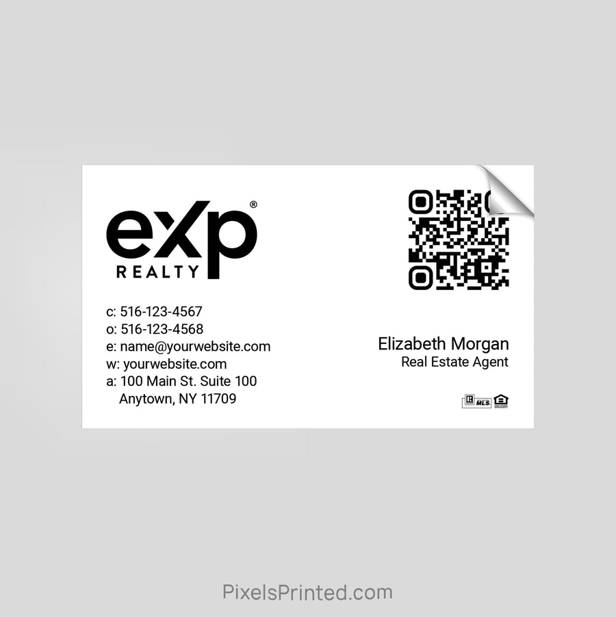 EXP realty business card stickers sticker PixelsPrinted 