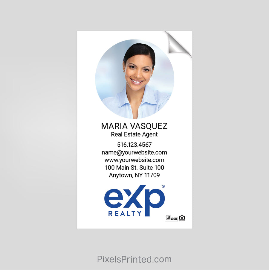 EXP realty business card stickers sticker PixelsPrinted 