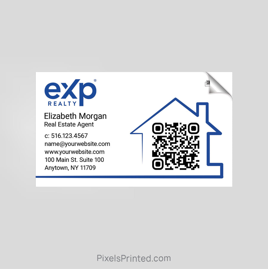 EXP realty business card stickers sticker PixelsPrinted 