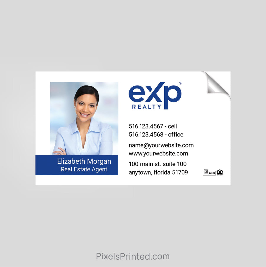 EXP realty business card stickers sticker PixelsPrinted 