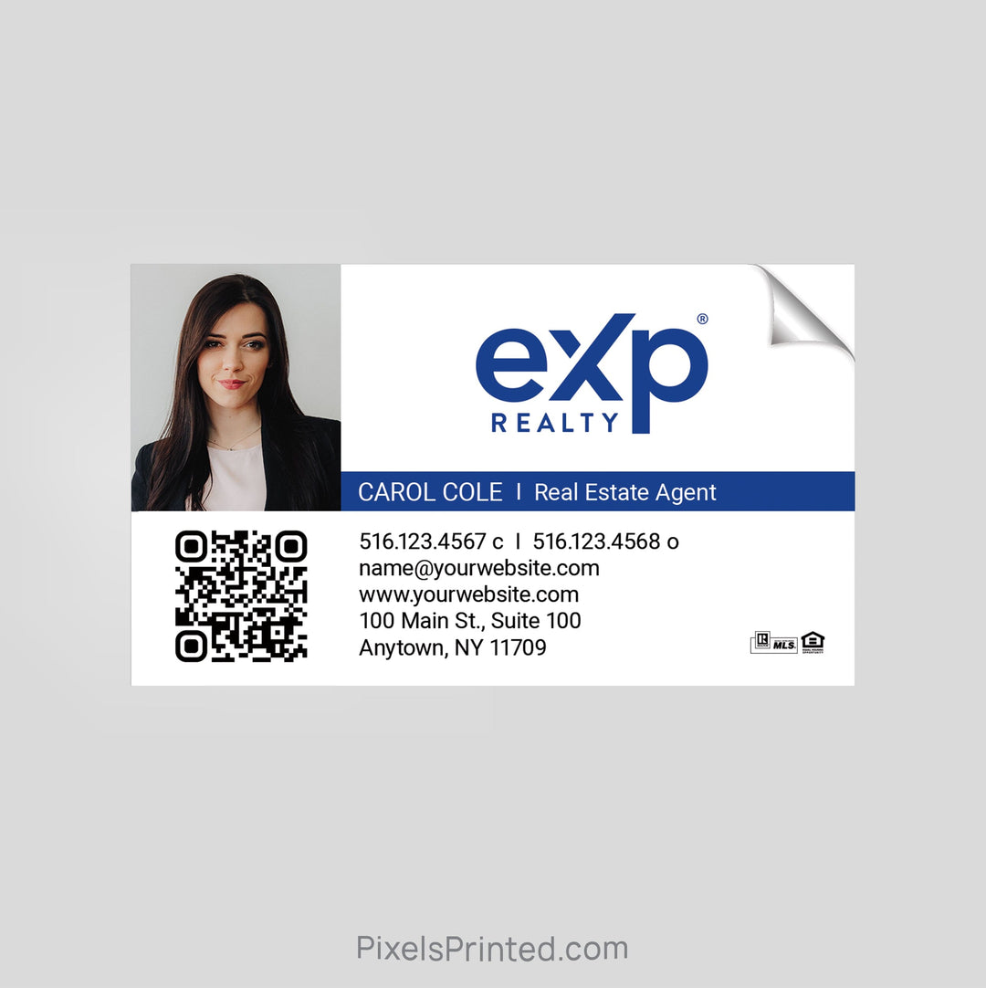 EXP realty business card stickers sticker PixelsPrinted 