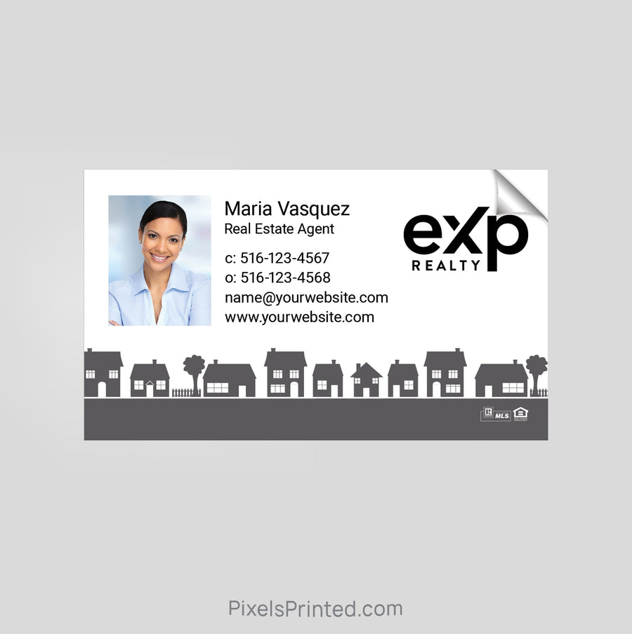 EXP realty business card stickers sticker PixelsPrinted 