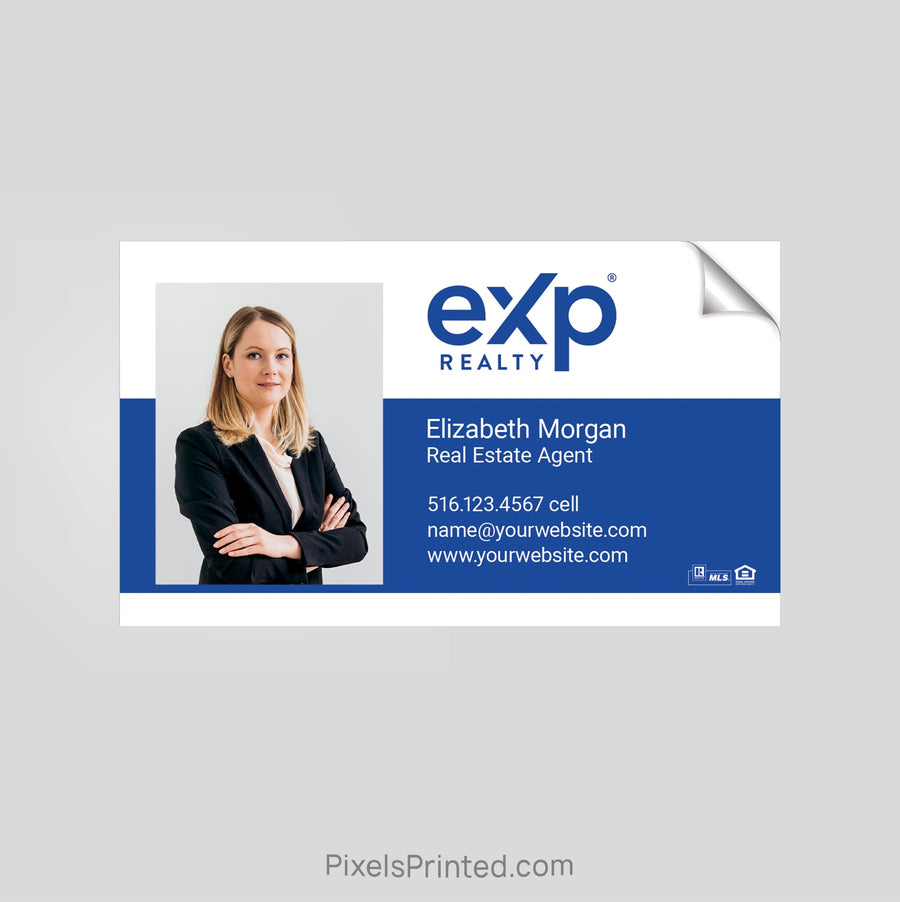 EXP realty business card stickers sticker PixelsPrinted 