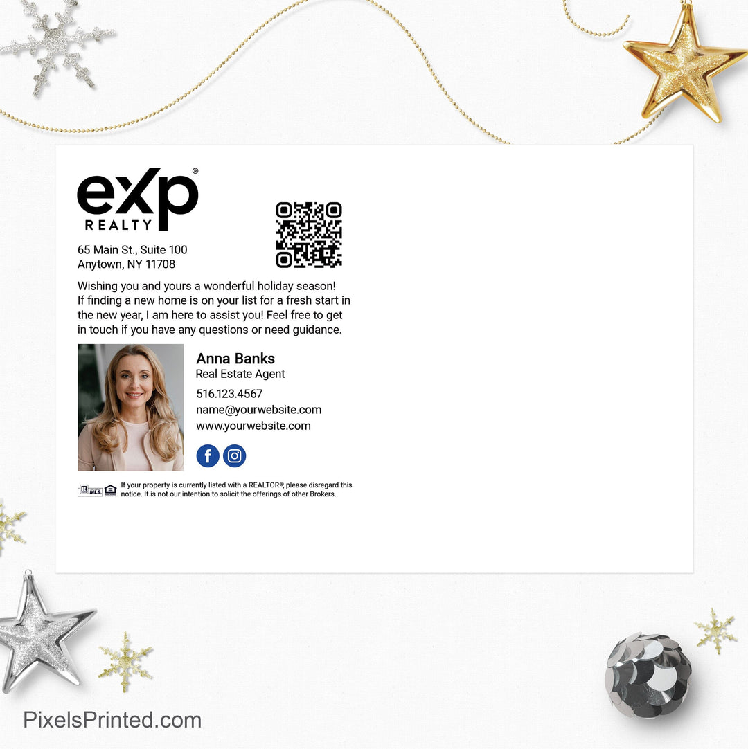 EXP realty Christmas holiday postcards PixelsPrinted 