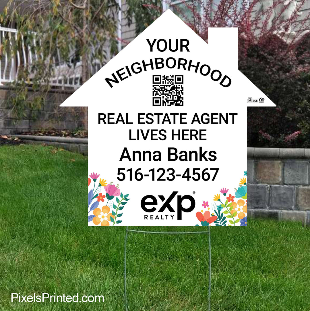 EXP realty your neighborhood agent yard signs yard signs PixelsPrinted 