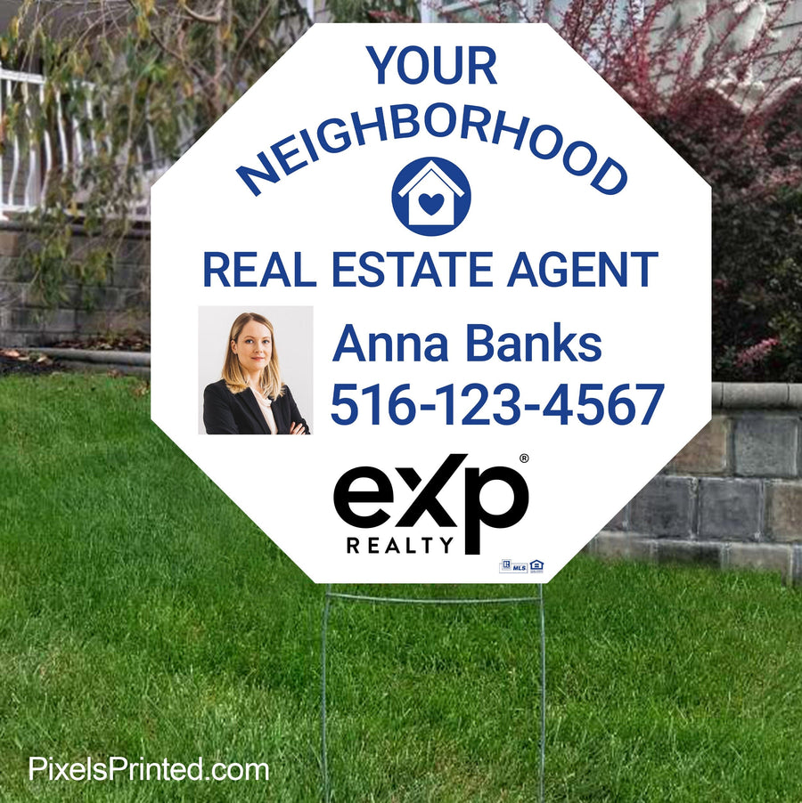 EXP realty your neighborhood agent yard signs yard signs PixelsPrinted 