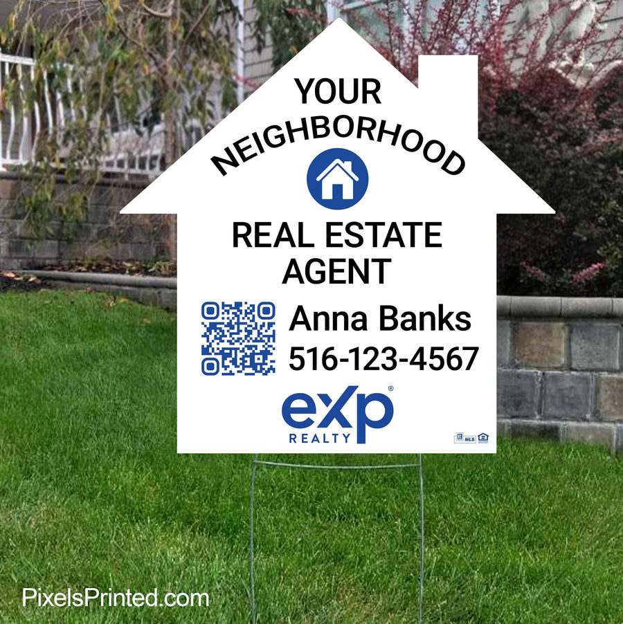 EXP realty your neighborhood agent yard signs, your neighborhood realtor yard signs