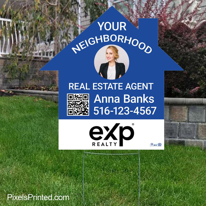 EXP realty your neighborhood agent yard signs yard signs PixelsPrinted 