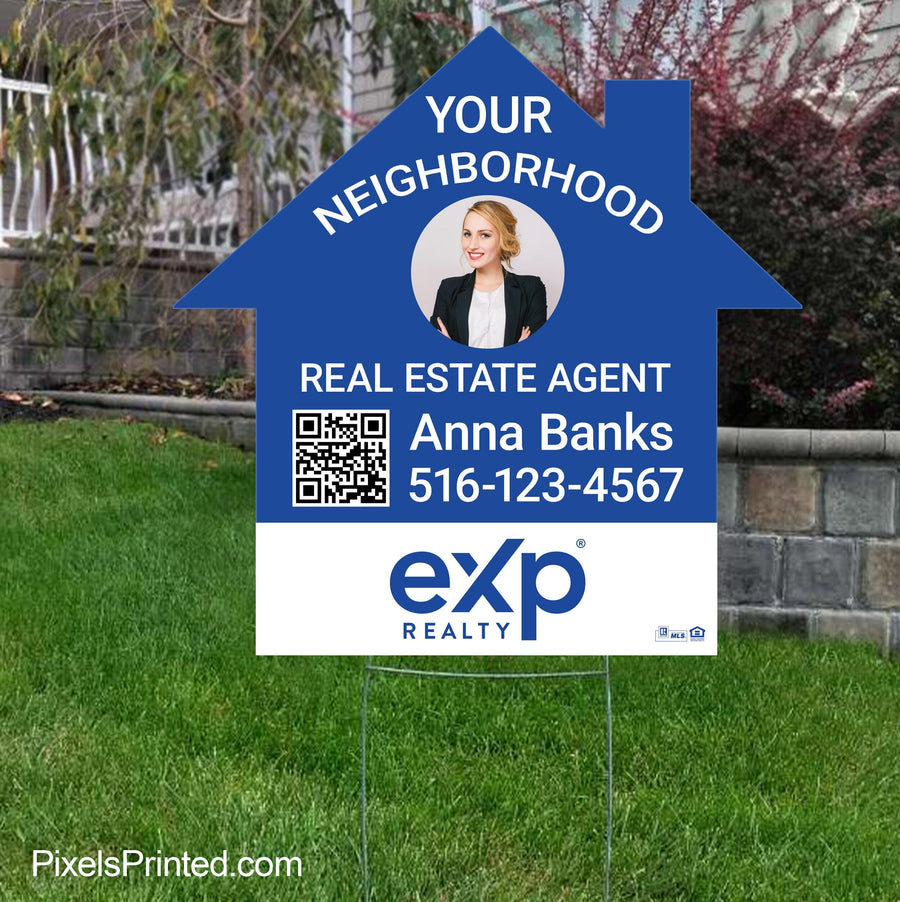 EXP realty your neighborhood agent yard signs, your neighborhood realtor yard signs