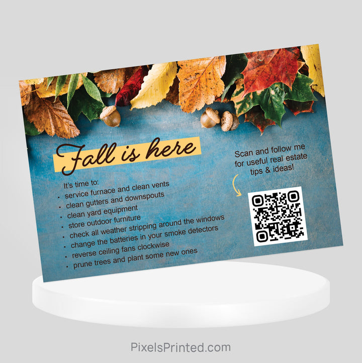 Keller Williams Fall Maintenance postcards PixelsPrinted 