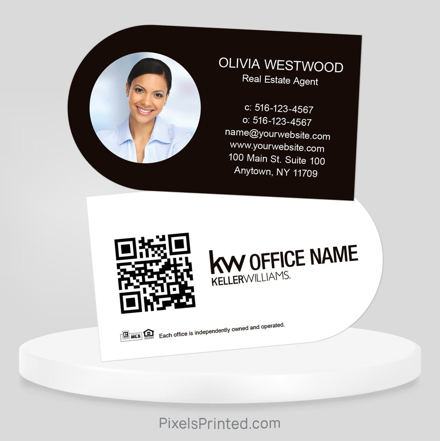Keller Williams half circle business cards Business Cards PixelsPrinted 