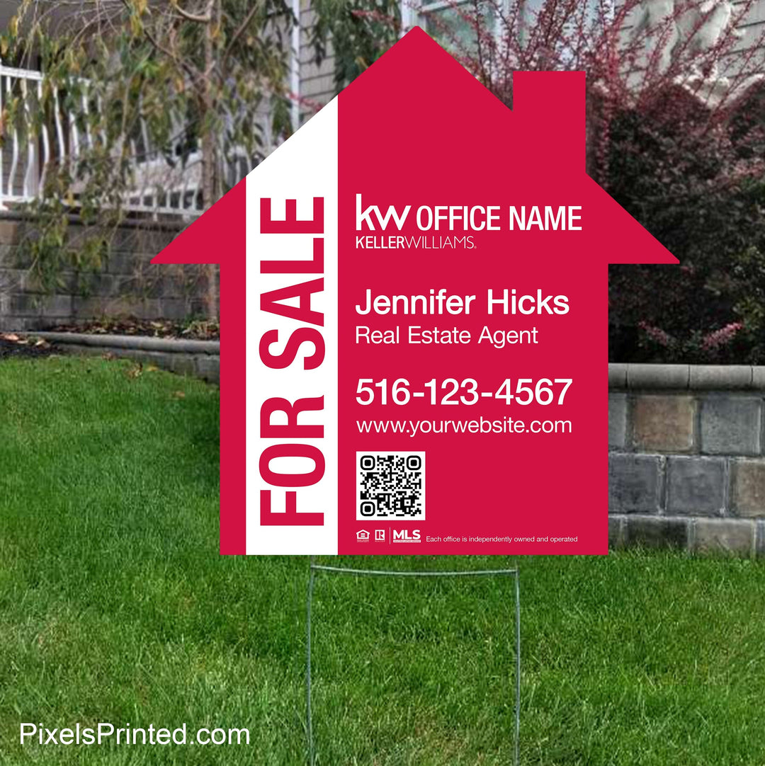 Keller Williams house shaped yard signs yard signs PixelsPrinted 