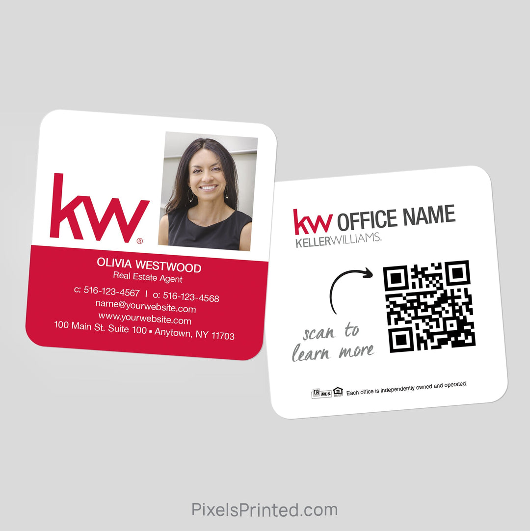 Keller Williams square business cards Business Cards PixelsPrinted 