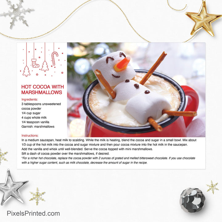 Realty One Group Christmas recipe postcards PixelsPrinted 