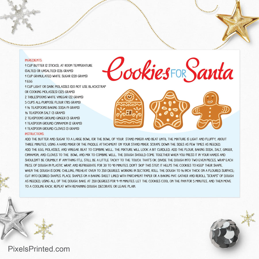 Realty One Group Christmas recipe postcards PixelsPrinted 