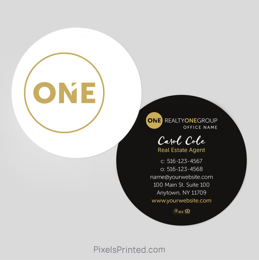 Realty ONE Group circle business cards Business Cards PixelsPrinted 