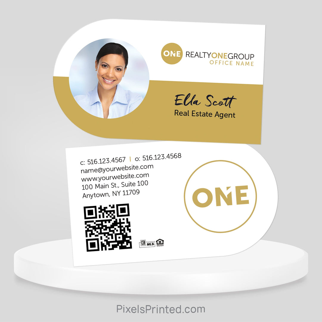 Realty ONE Group half circle business cards Business Cards PixelsPrinted 