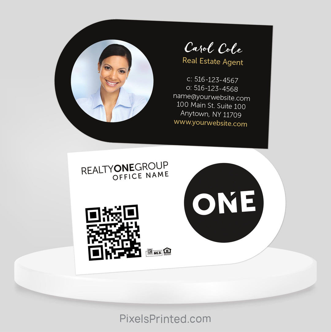 Realty ONE Group half circle business cards Business Cards PixelsPrinted 