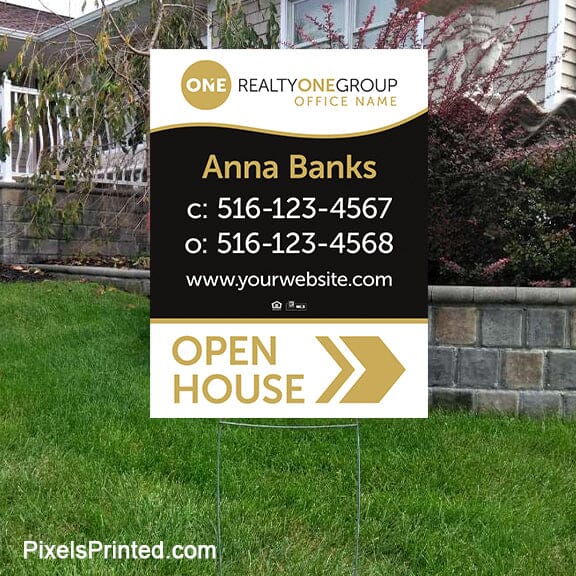 Realty ONE Group open house yard signs yard signs PixelsPrinted 