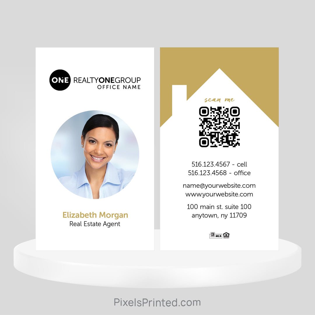 Realty ONE Group real estate business cards Business Cards PixelsPrinted 